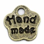 Подвеска металлическая цветок Hand Made 8 мм. Цвет бронза