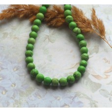 Бусины каменные говлит светло-зеленые 8 мм