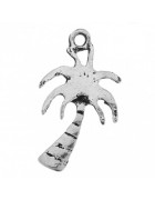 Подвеска металлическая Пальма 18*11 мм. Цвет черненое серебро
