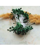Тычинки двусторонние насыщенно-зеленые. 10 шт
